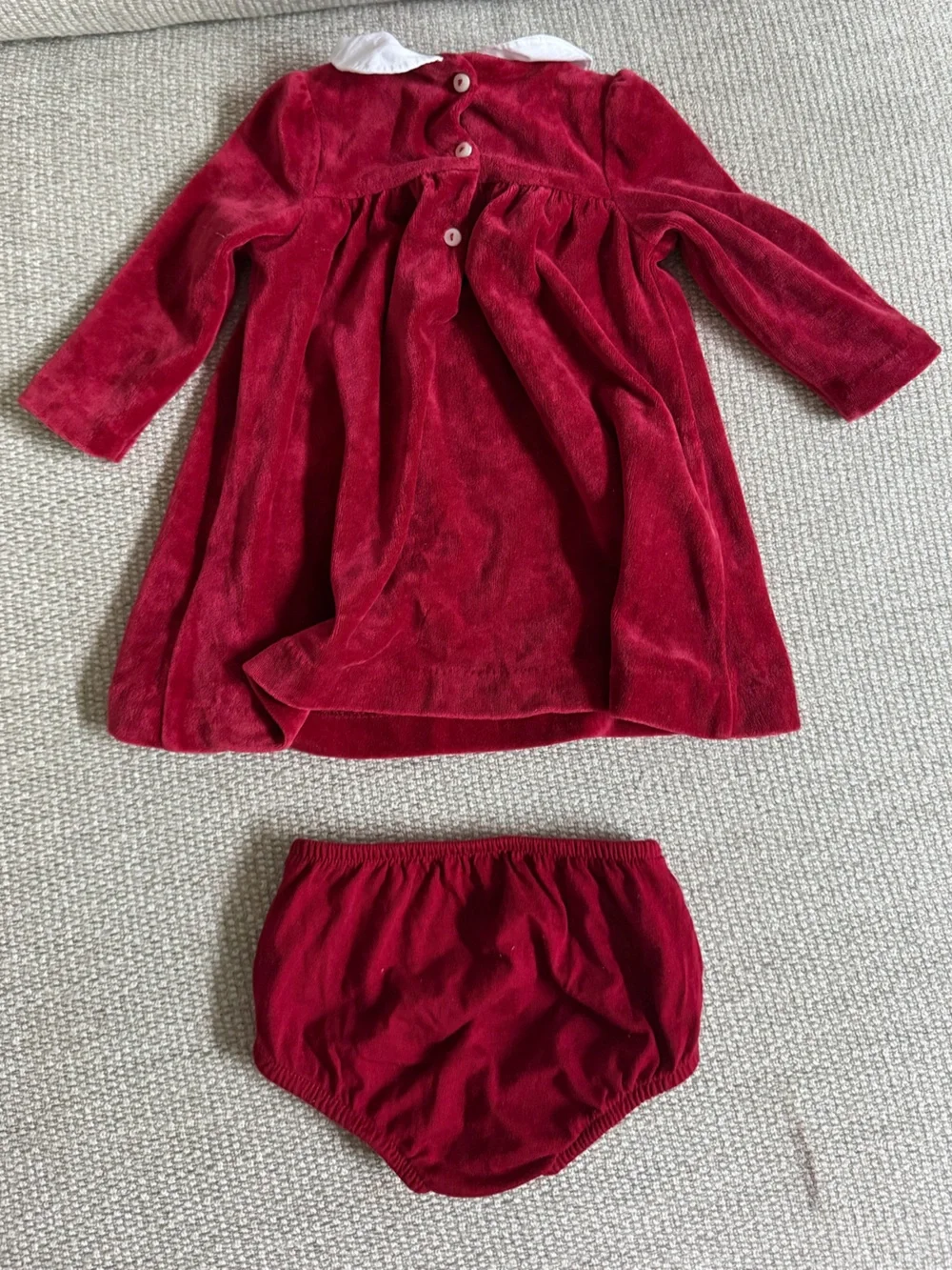 Ralph Lauren Girls' Velour Dress & Bloomer - Baby 6 months